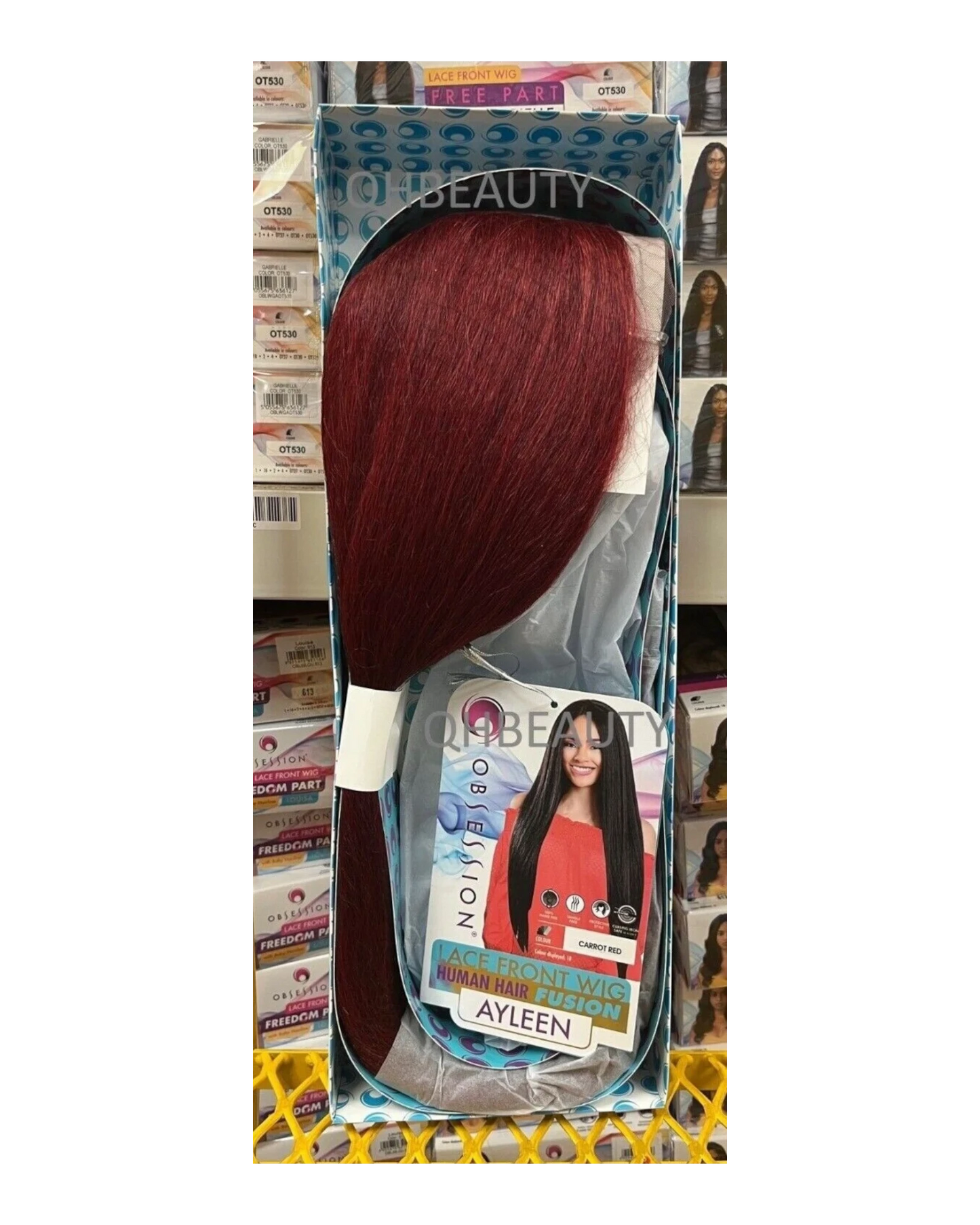 OBSESSION LACE FRONT HUMAN HAIR FUSION NATURAL TEXTURE & WAVE HAIR WIG - AYLEEN