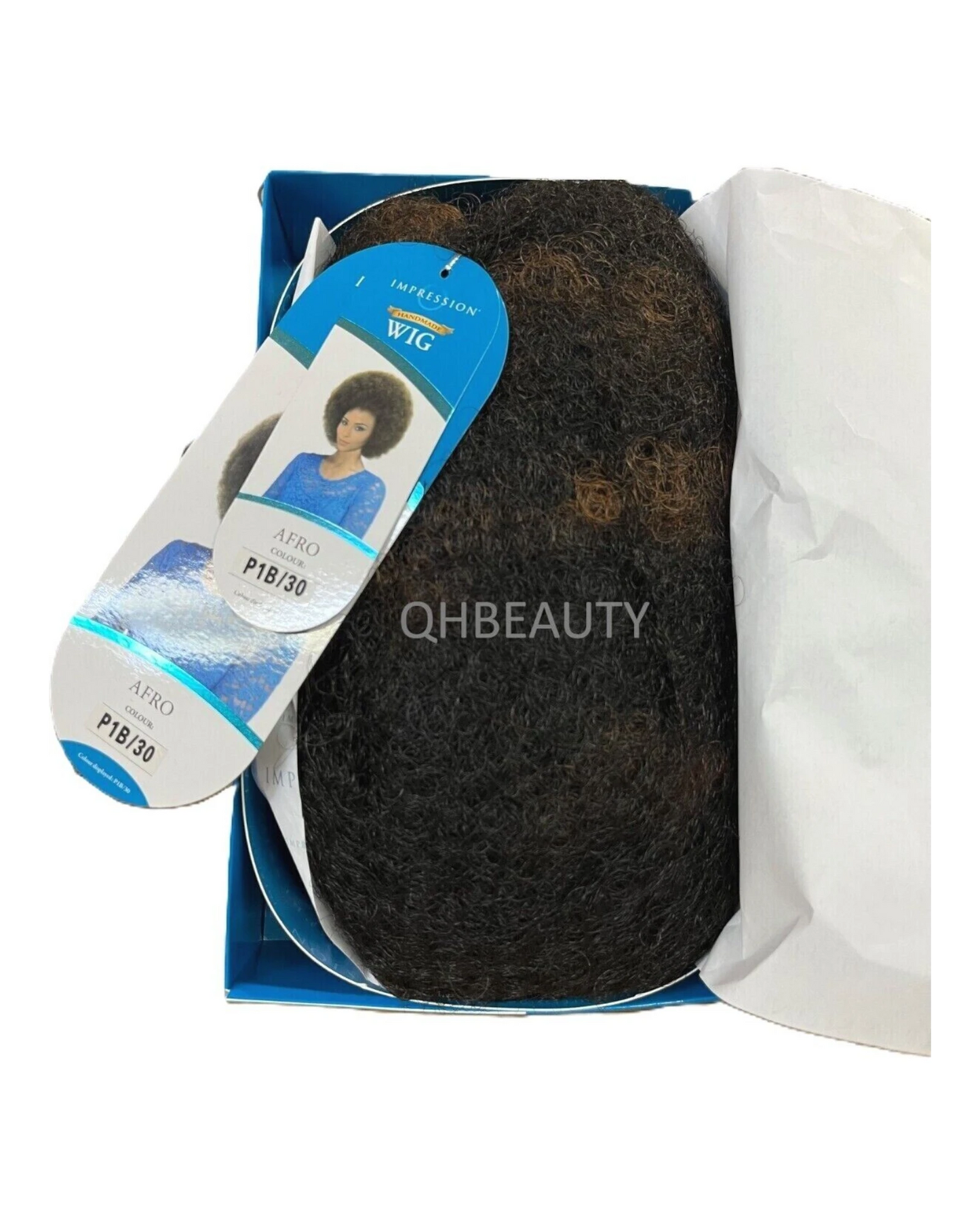 Impression Synthetic Hand Made Cuban Afro Curl Style Hair Wig - AFRO