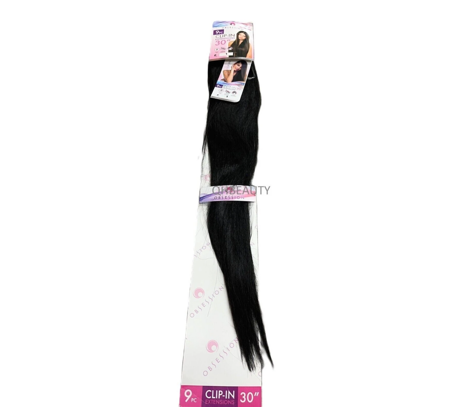 Obsession Tangle Free Long Yaky Straight 9 PC CLIP IN HAIR EXTENSIONS 30 INCHES