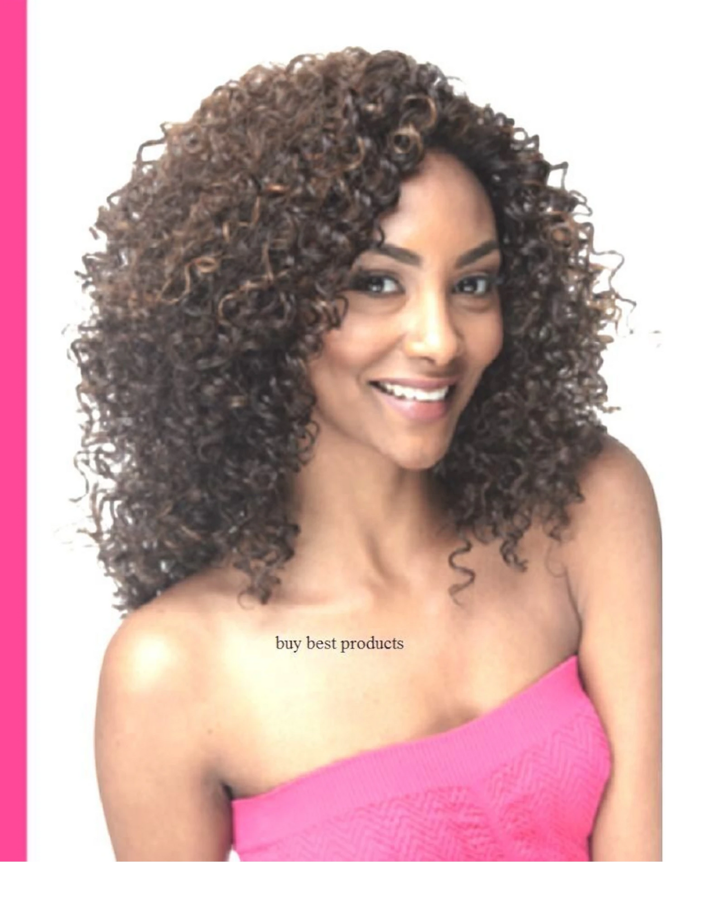 Impression Synthetic Natural Hairline Lace Front Curly Hair Wig - Asmara