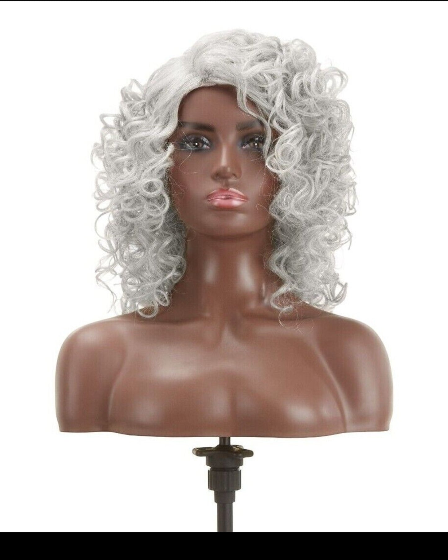 Impression Synthetic Hand Made Invisible L Part Curly Hair Lace Wig - MIA