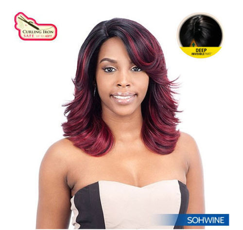 FreeTress Synthetic Equal Deep Invisible Part Lace Front Curly Hair Wig – Lona