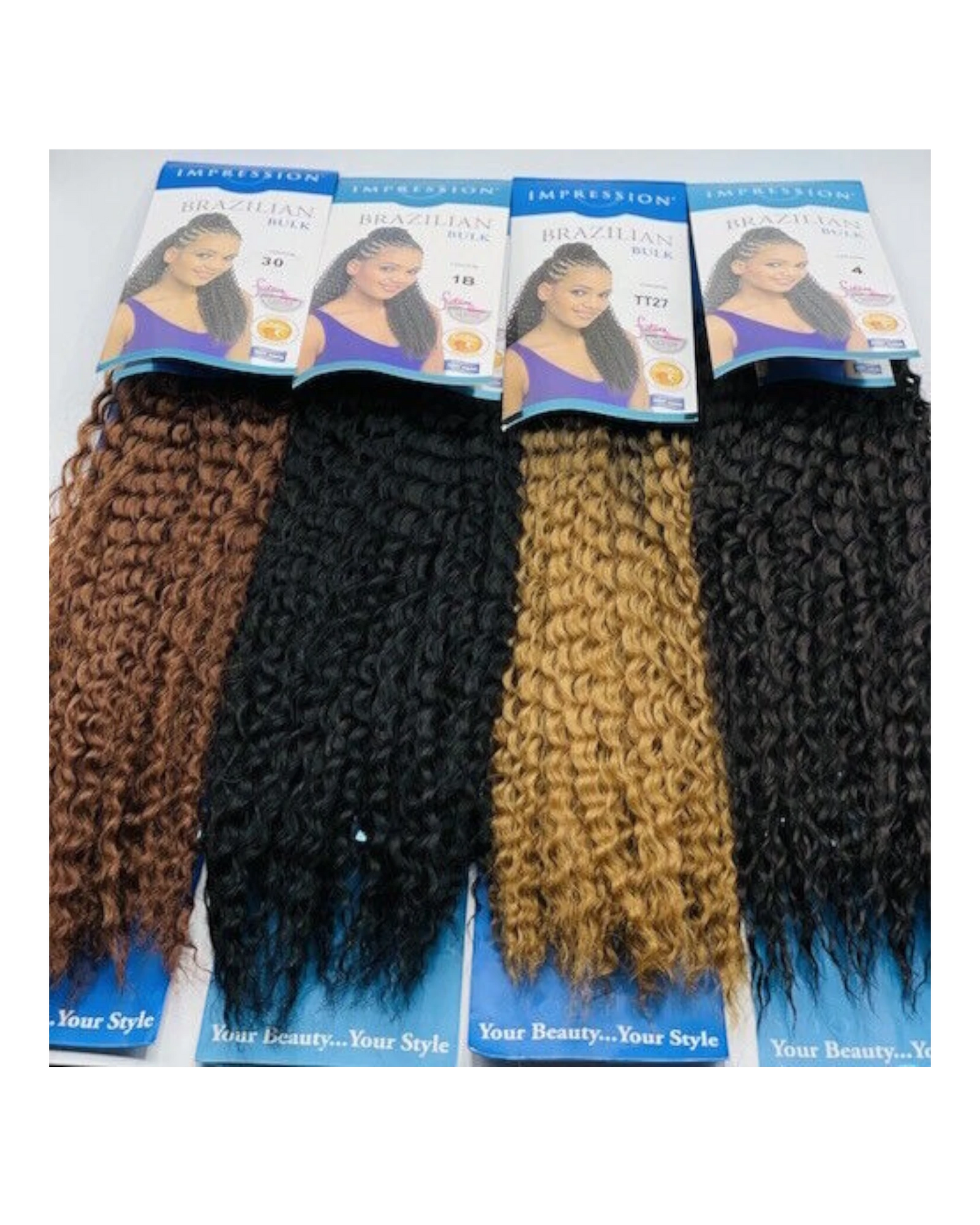 IMPRESSION SYNTHETIC CROCHET LONG HAIR EXTENSION BRAIDS - BRAZILIAN 20 INCH