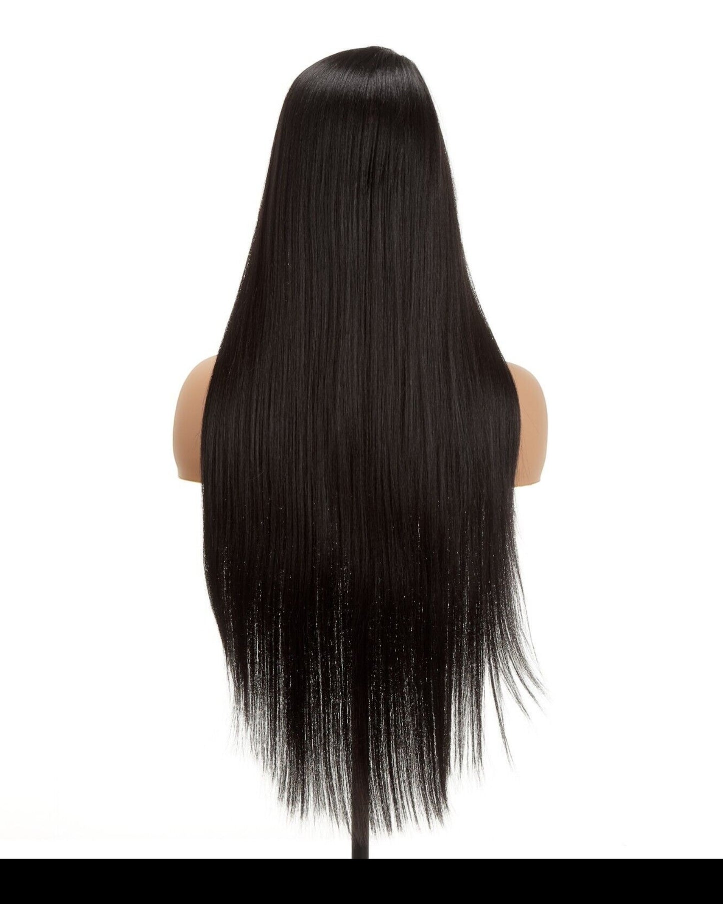 Impression Synthetic Invisible L Part Lace Long Yaky Straight Hair Wig -- RAVEN