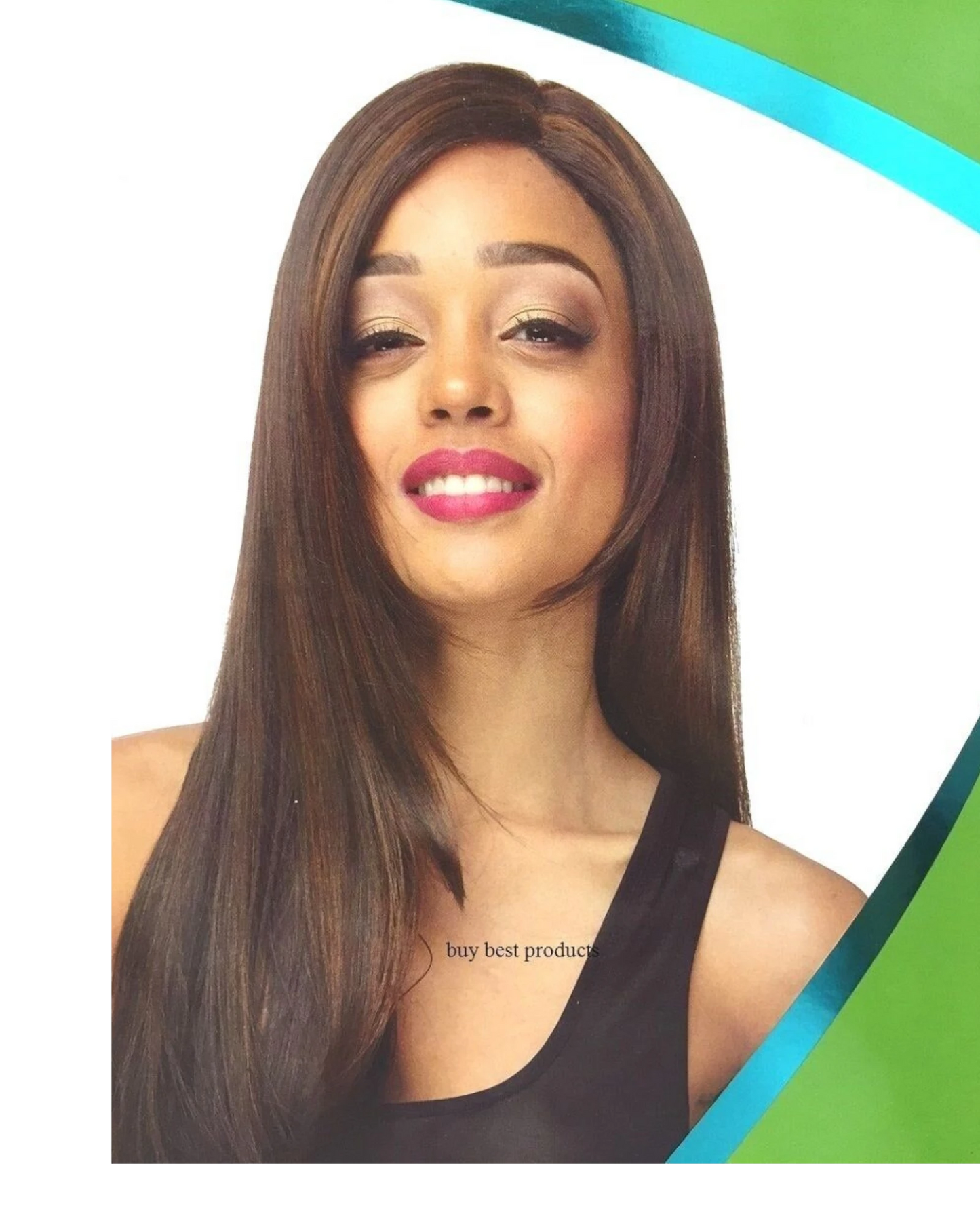 Impression Synthetic Invisible Part Long Straight Lace Front Hair Wig - Destiny