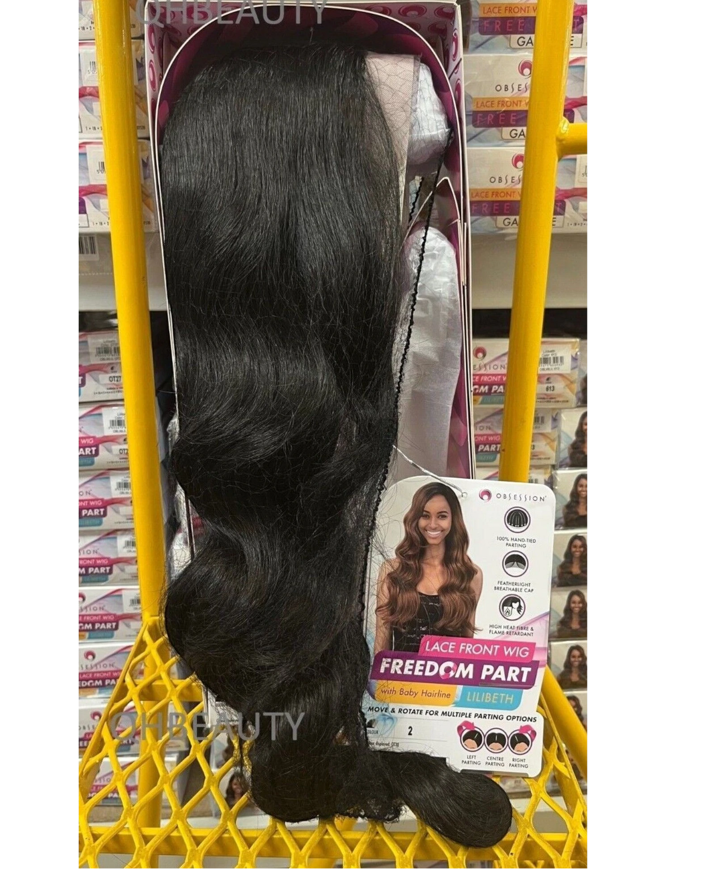 Obsession Synthetic Lace Front Free Part Hand Tied Curly Hair Wig - LILIBETH