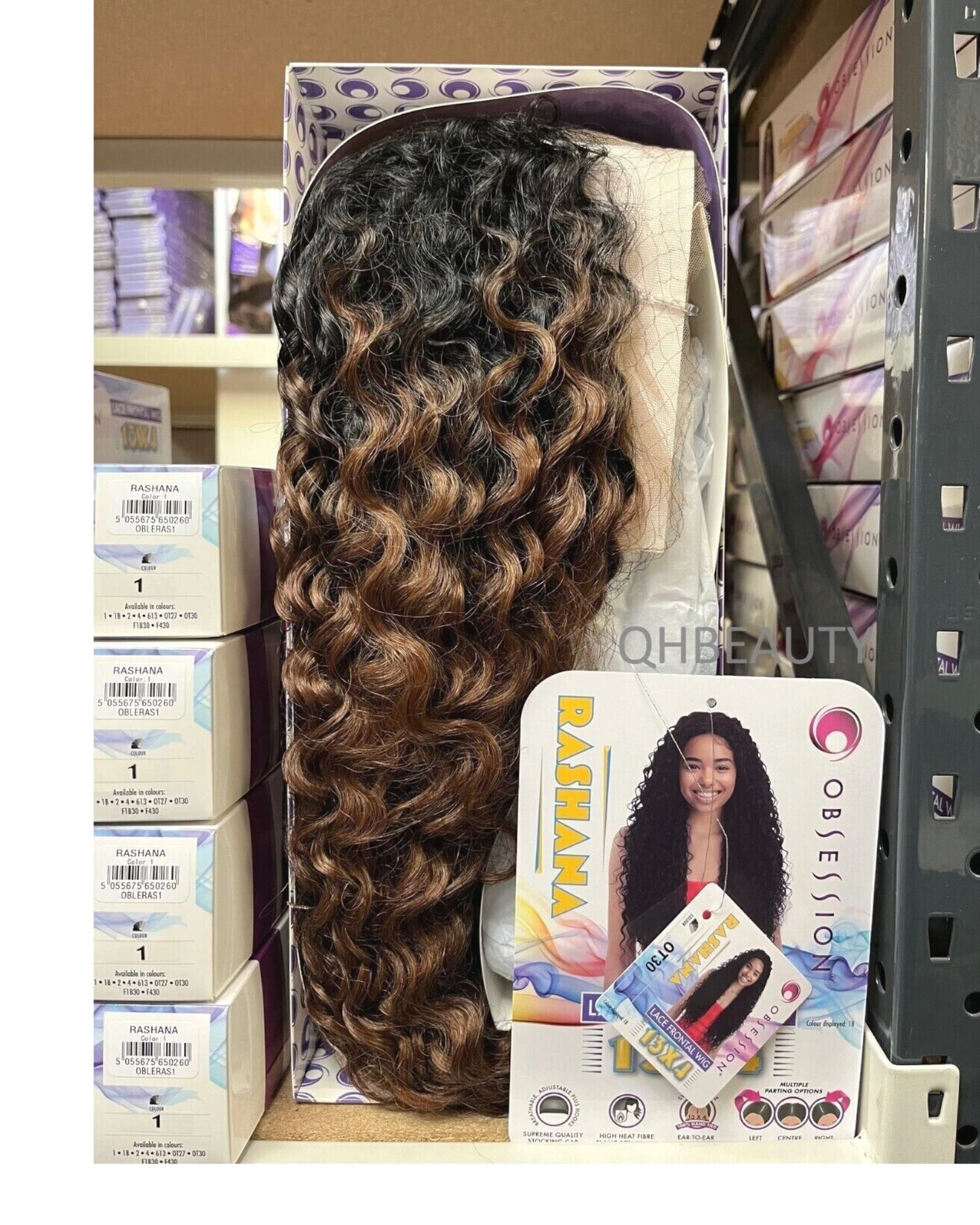 Obsession Synthetic Swiss HD 13x4 Lace Frontal Free Part Curly Hair Wig  RASHANA