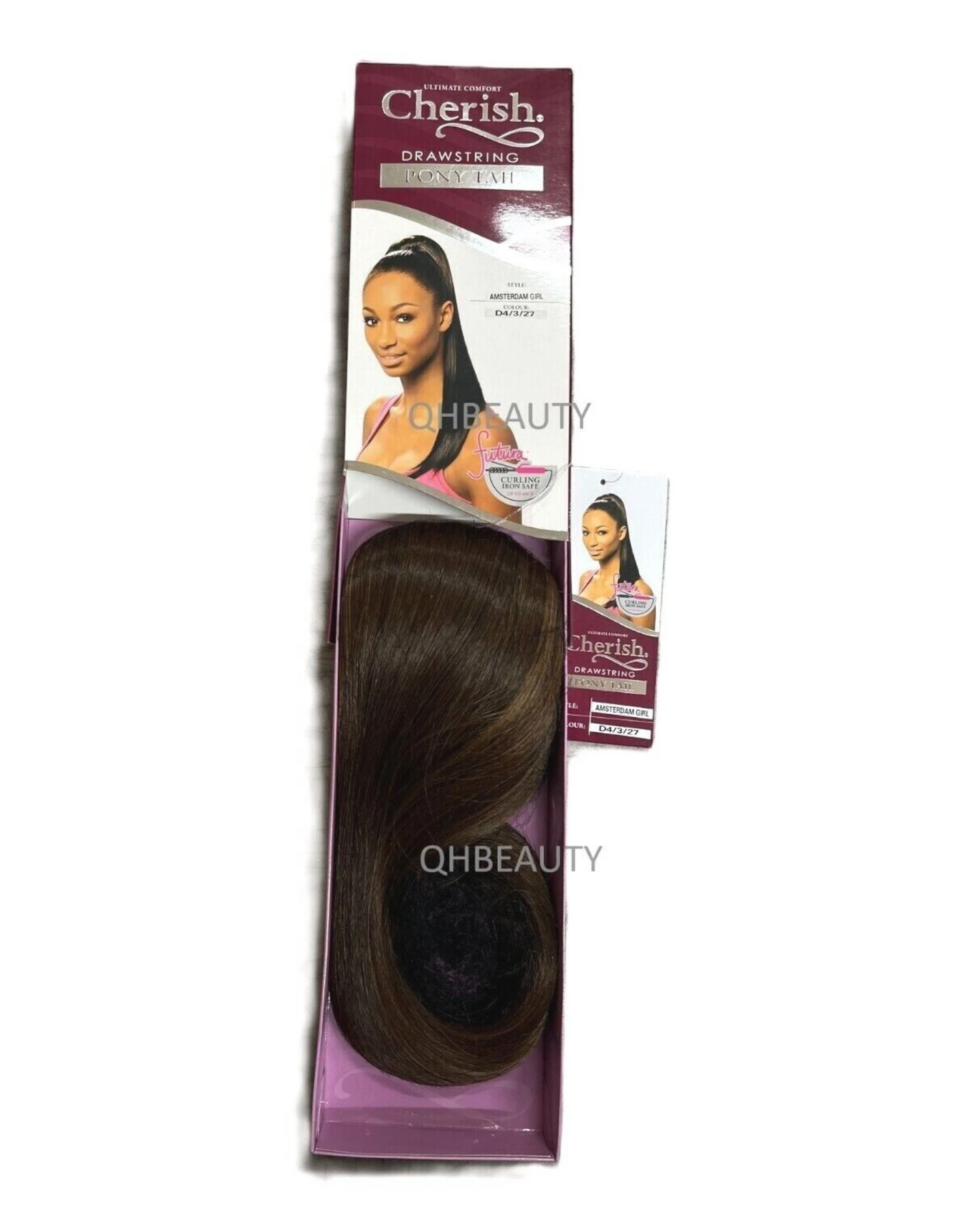 Cherish Synthetic Straight Drawstring Long Natural Ponytail - Amsterdam Girl