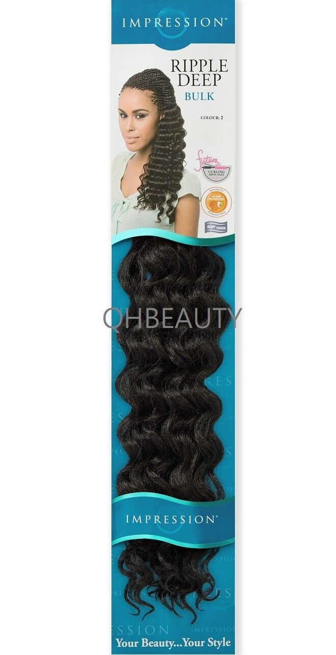 IMPRESSION SYNTHETIC HAIR EXTENSION CROCHET CURLY BRAID - RIPPLE DEEP 20 INCH