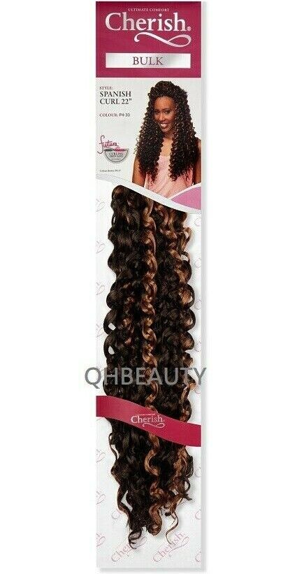 Cherish Bulk Synthetic Long Curly Hair Extension Braid - Spanish Curl 22 Inch