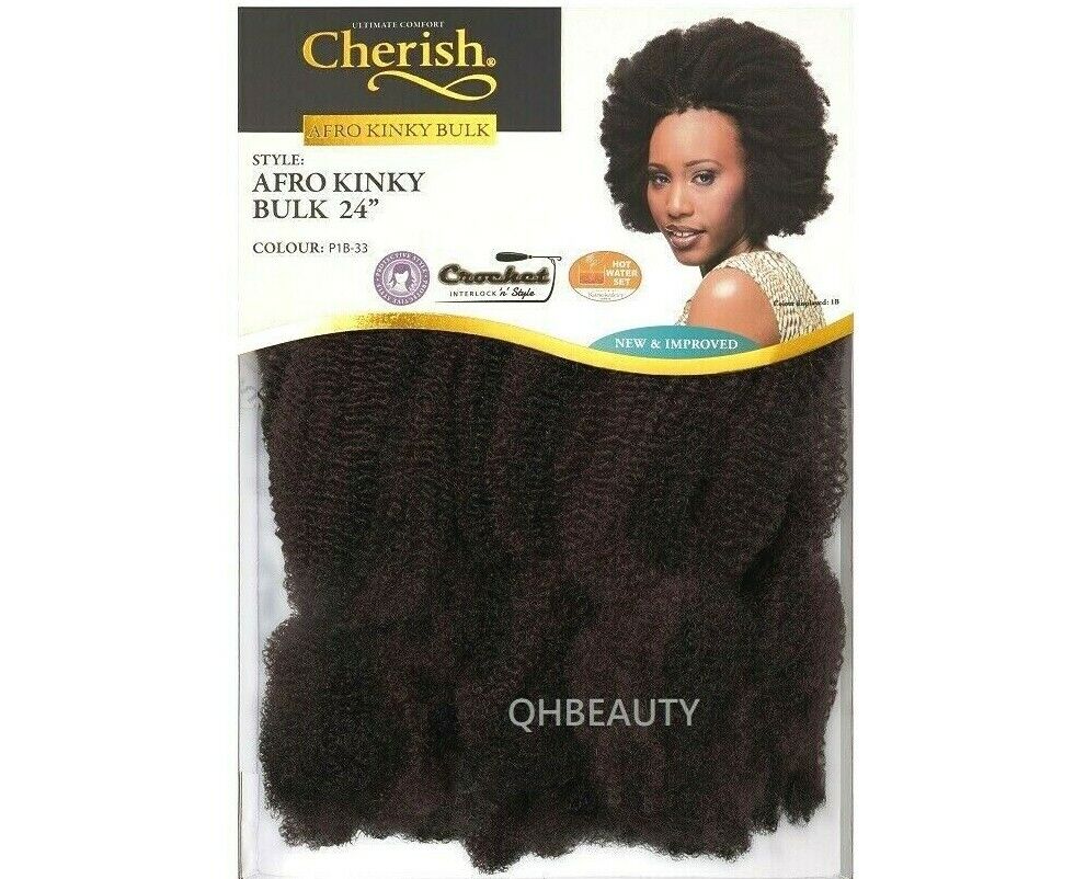 CHERISH SYNTHETIC BULK BRAIDING CROCHET NEW HAIR EXTENSIONS - AFRO KINKY 24 INCH