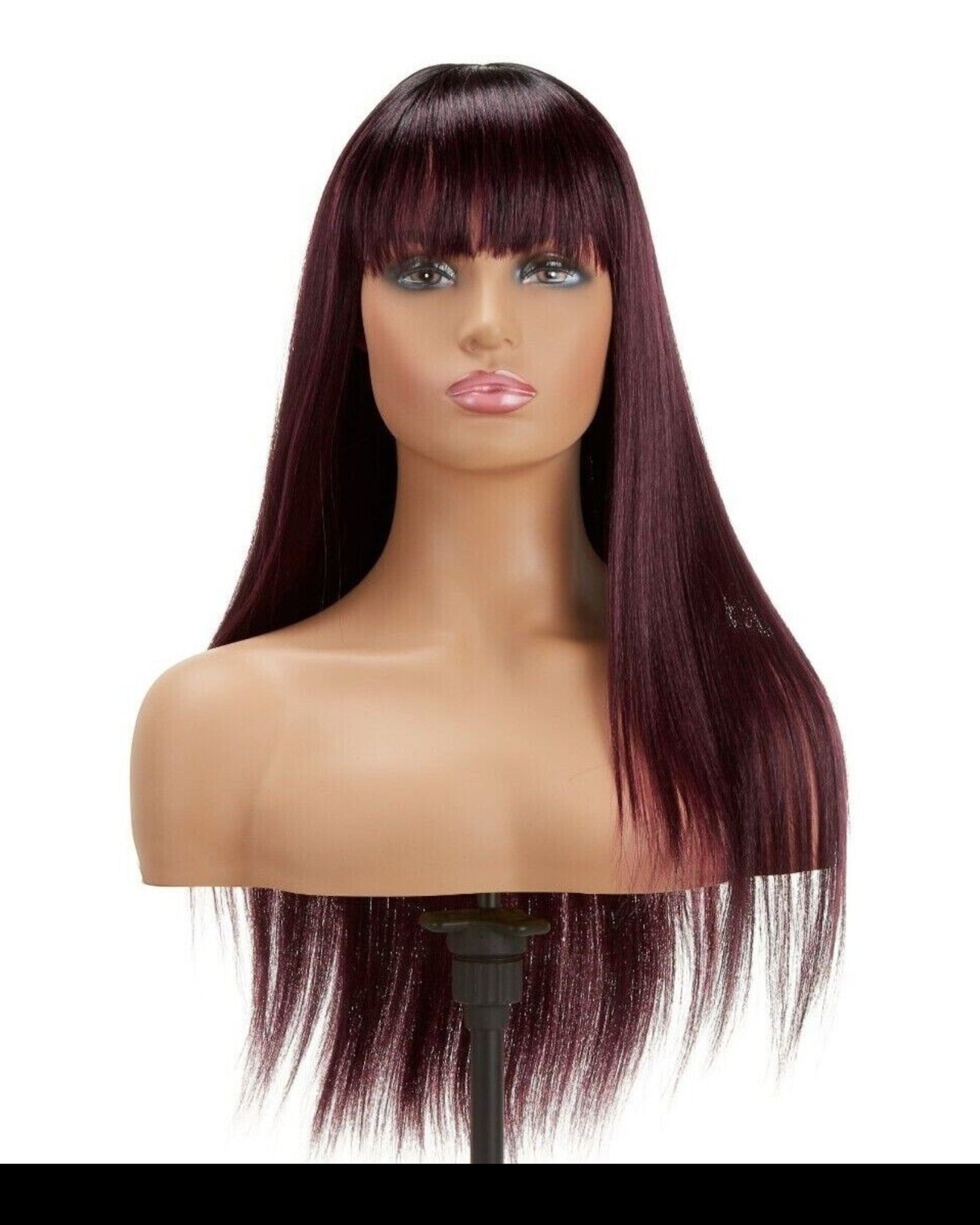 Impression Synthetic Hand Made Long Straight Bangs Hair Wig  Alexandra