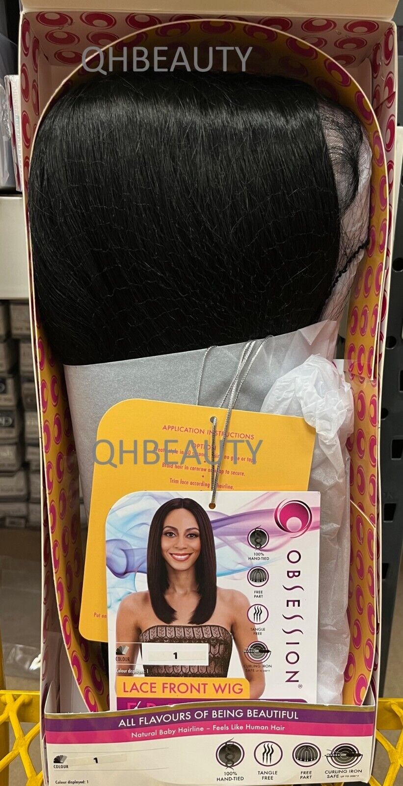 Obsession Synthetic Lace Front Free Part Hand Tied Straight Hair Wig - HAZEL