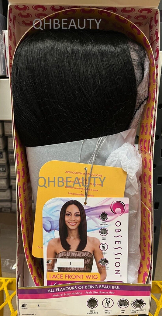 Obsession Synthetic Lace Front Free Part Hand Tied Straight Hair Wig - HAZEL