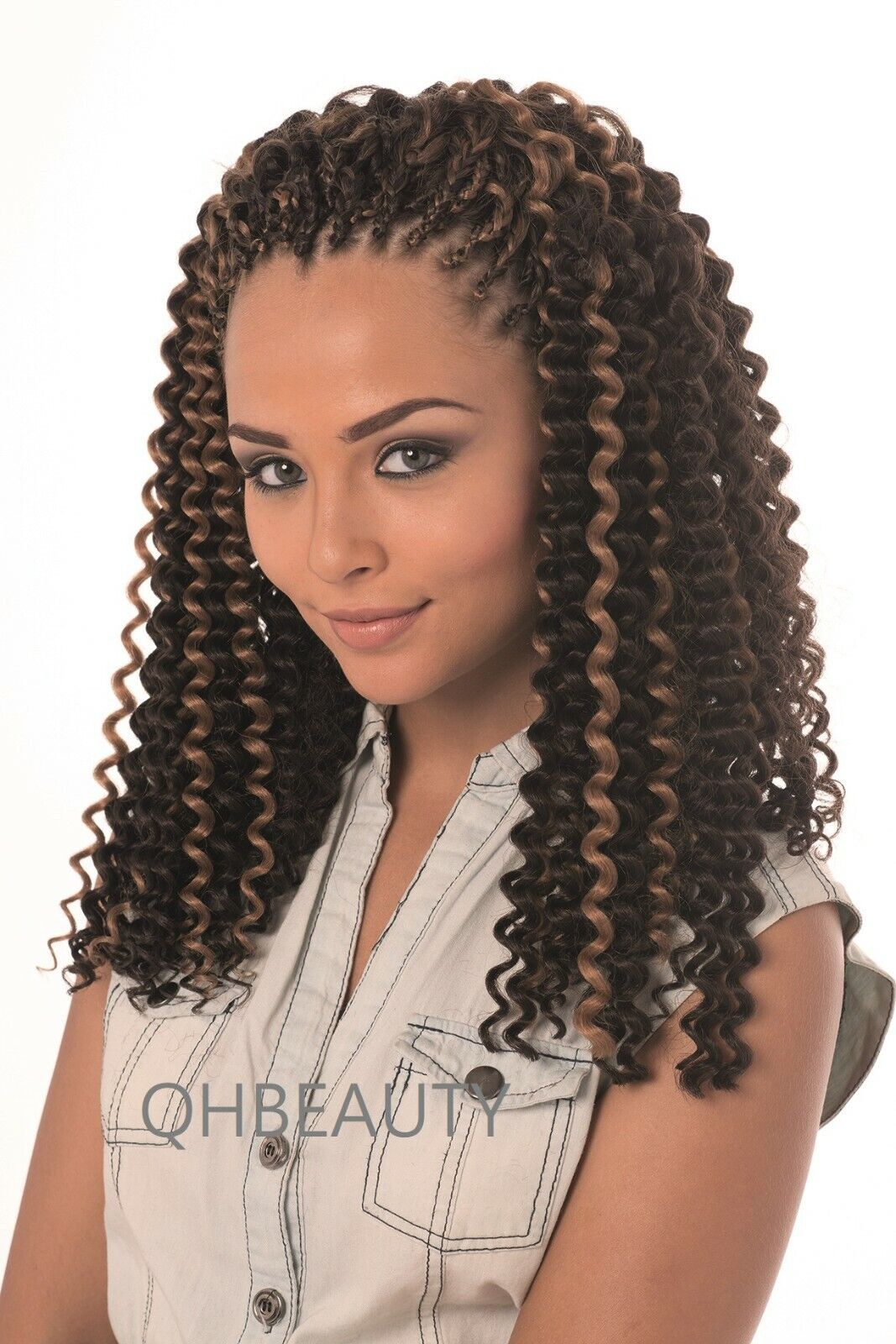IMPRESSION SYNTHETIC LONG CURLY HAIR EXTENSION CROCHET BRAID - LATVIAN 20"