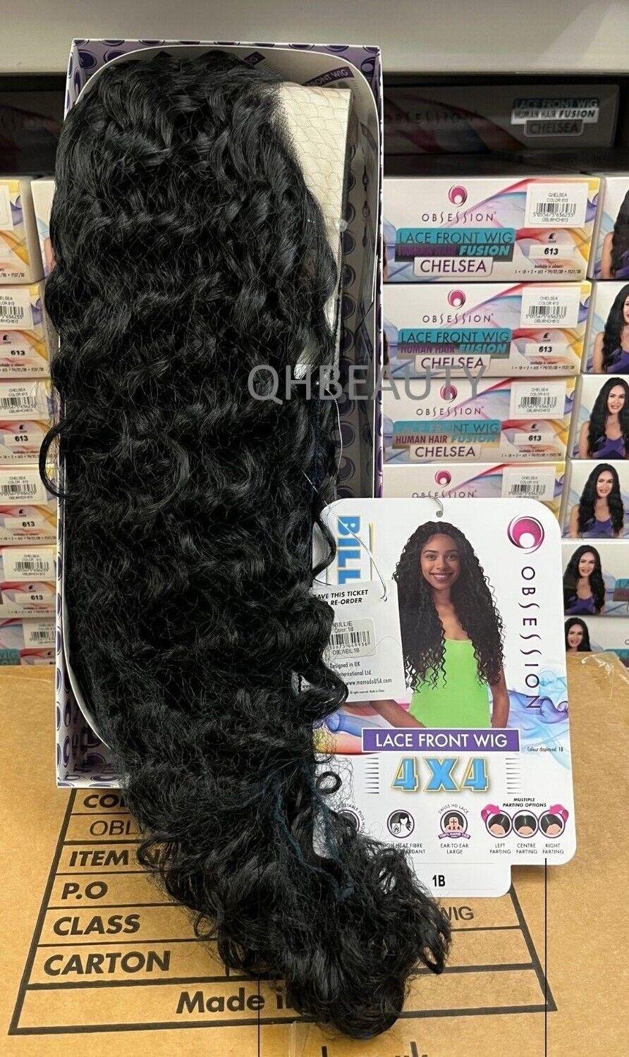 Obsession Synthetic Swiss HD 4x4 Lace Front Free Part Curly Hair Wig - BILLIE