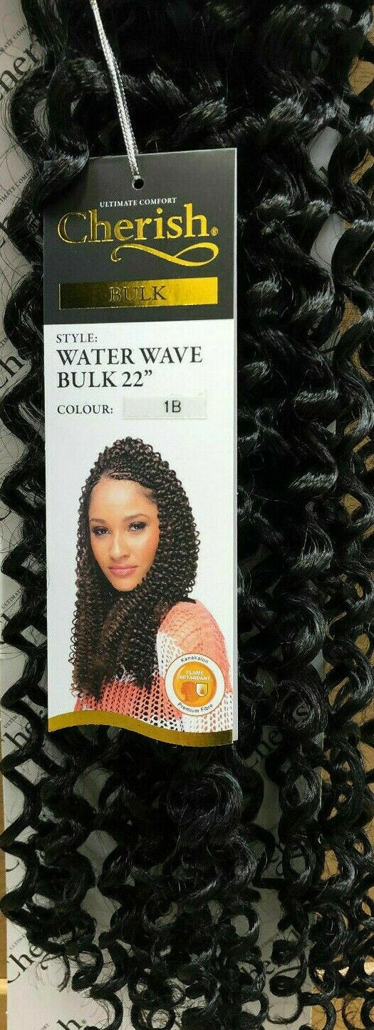 CHERISH SYNTHETIC BULK CROCHET BRAID TIGHT CURL HAIR EXTENSION - WATER WAVE 22"