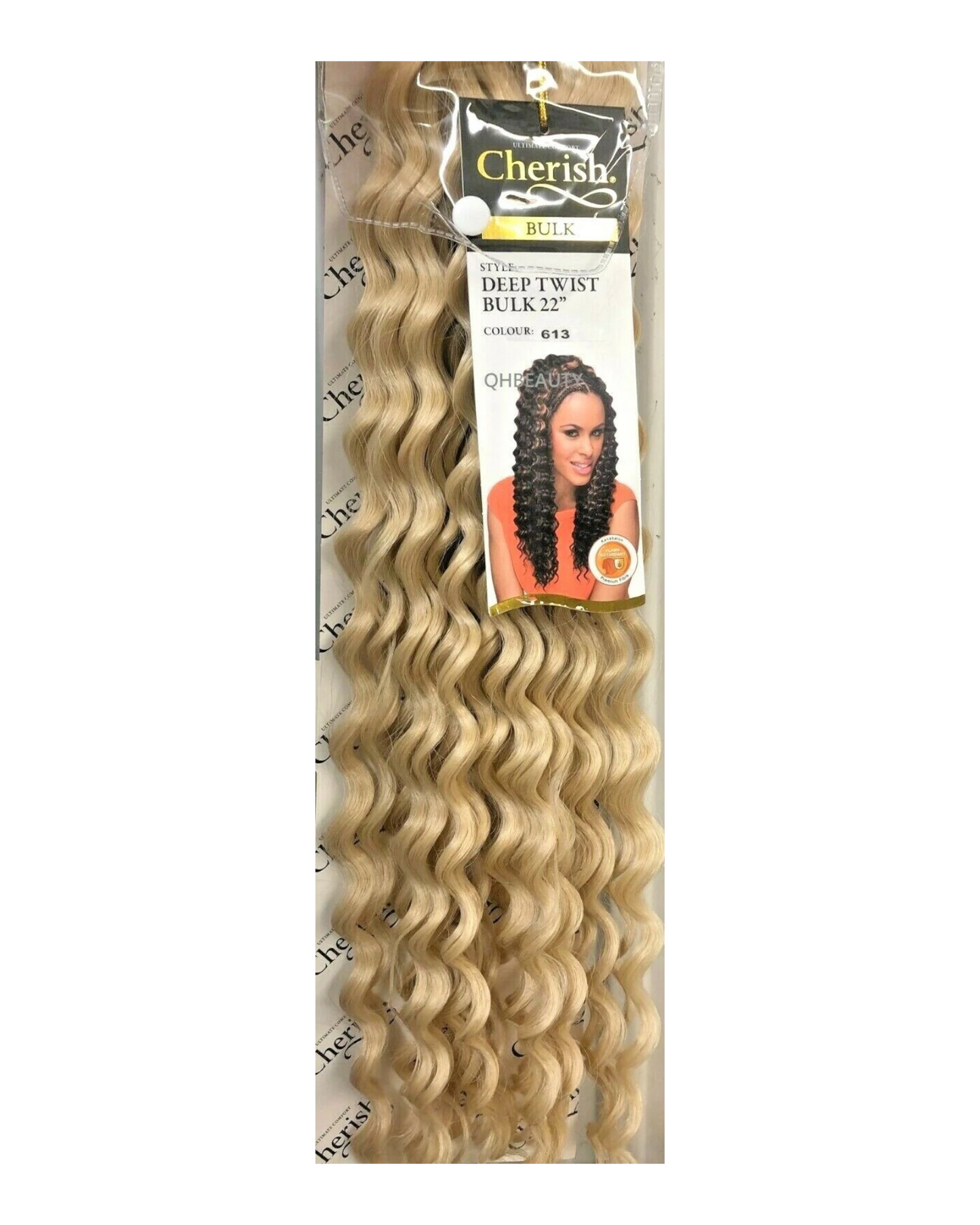 CHERISH SYNTHETIC BULK CROCHET CURLY HAIR EXTENSION BRAIDS - DEEP TWIST 22 INCH