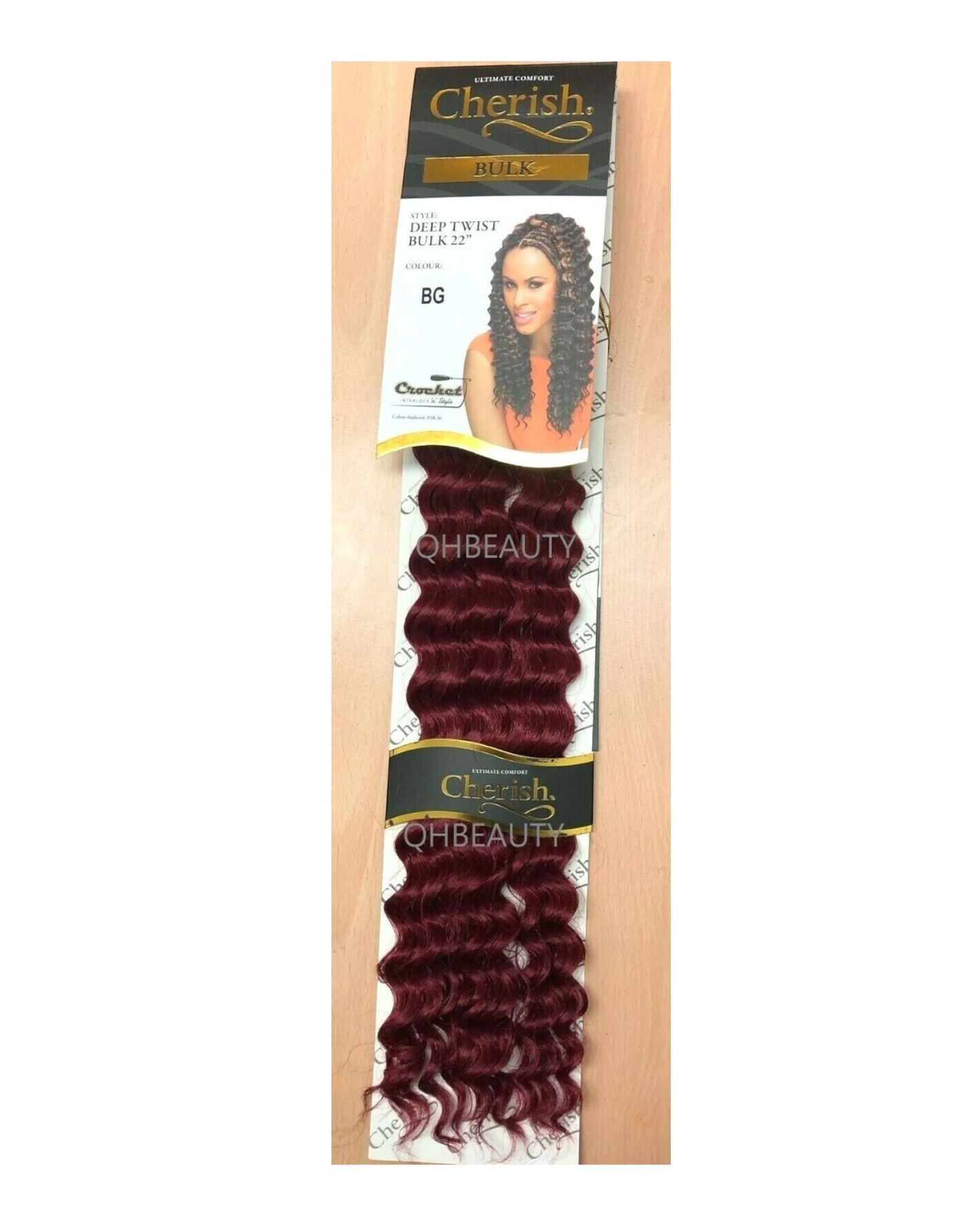 CHERISH SYNTHETIC BULK CROCHET CURLY HAIR EXTENSION BRAIDS - DEEP TWIST 22 INCH