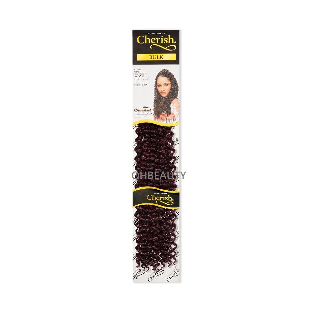 CHERISH SYNTHETIC BULK CROCHET BRAID TIGHT CURL HAIR EXTENSION - WATER WAVE 22"