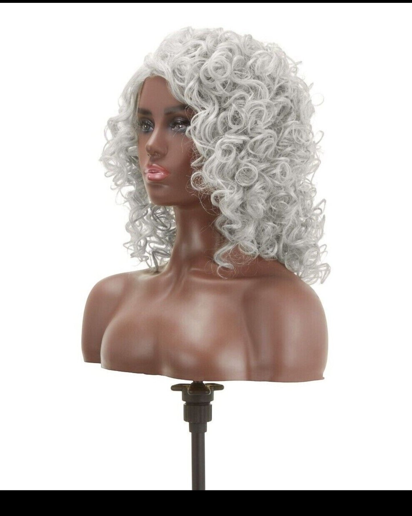 Impression Synthetic Hand Made Invisible L Part Curly Hair Lace Wig - MIA