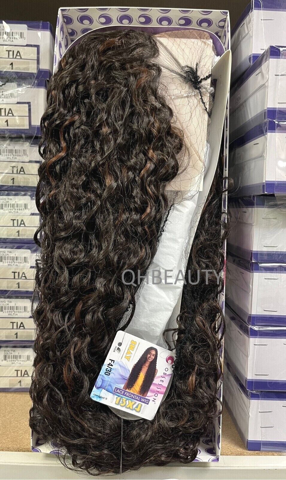 Obsession Synthetic Swiss HD 13x4 Lace Front Free Part Curly Hair Wig - SHAY