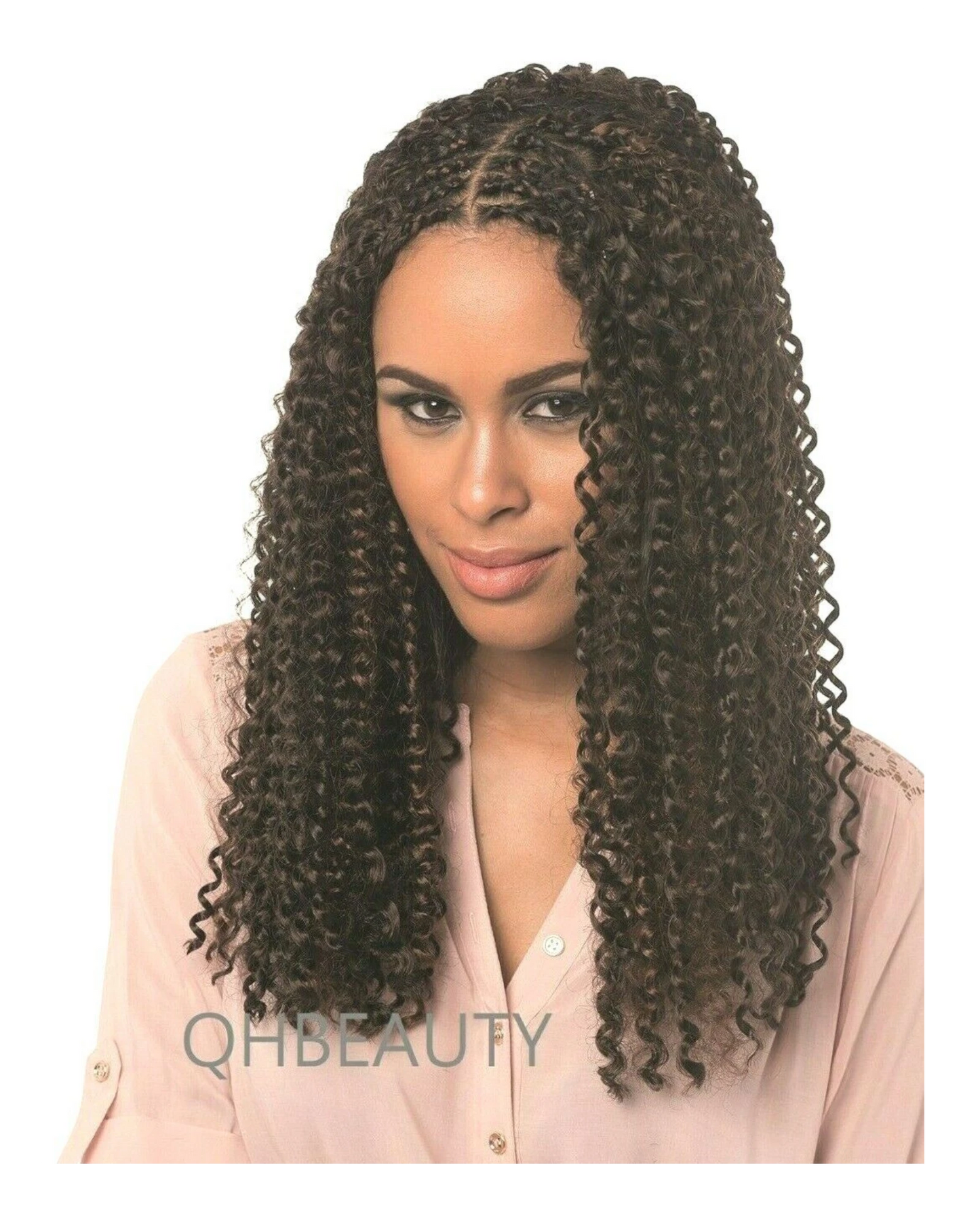 IMPRESSION SYNTHETIC CROCHET CURLY BRAID HAIR EXTENSION - BOHEMIAN 20 INCHS