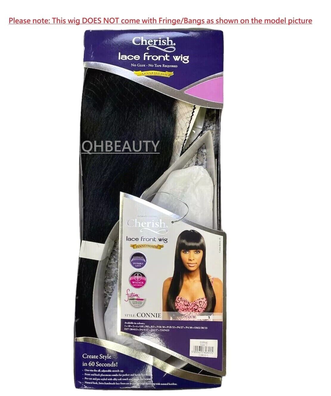 Cherish Synthetic Handmade Straight Invisible Wider Lace Front Hair Wig - CONNIE