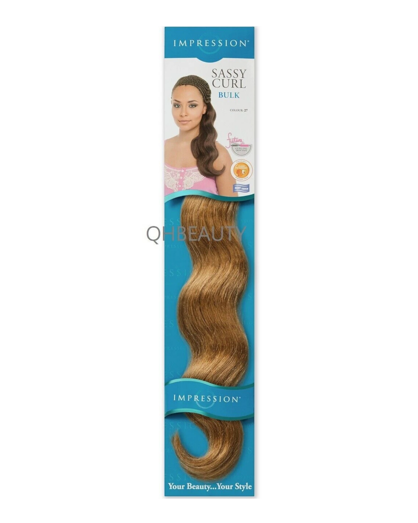 IMPRESSION SYNTHETIC HAIR EXTENSION BRAIDS SASSY CURL BULK 20"