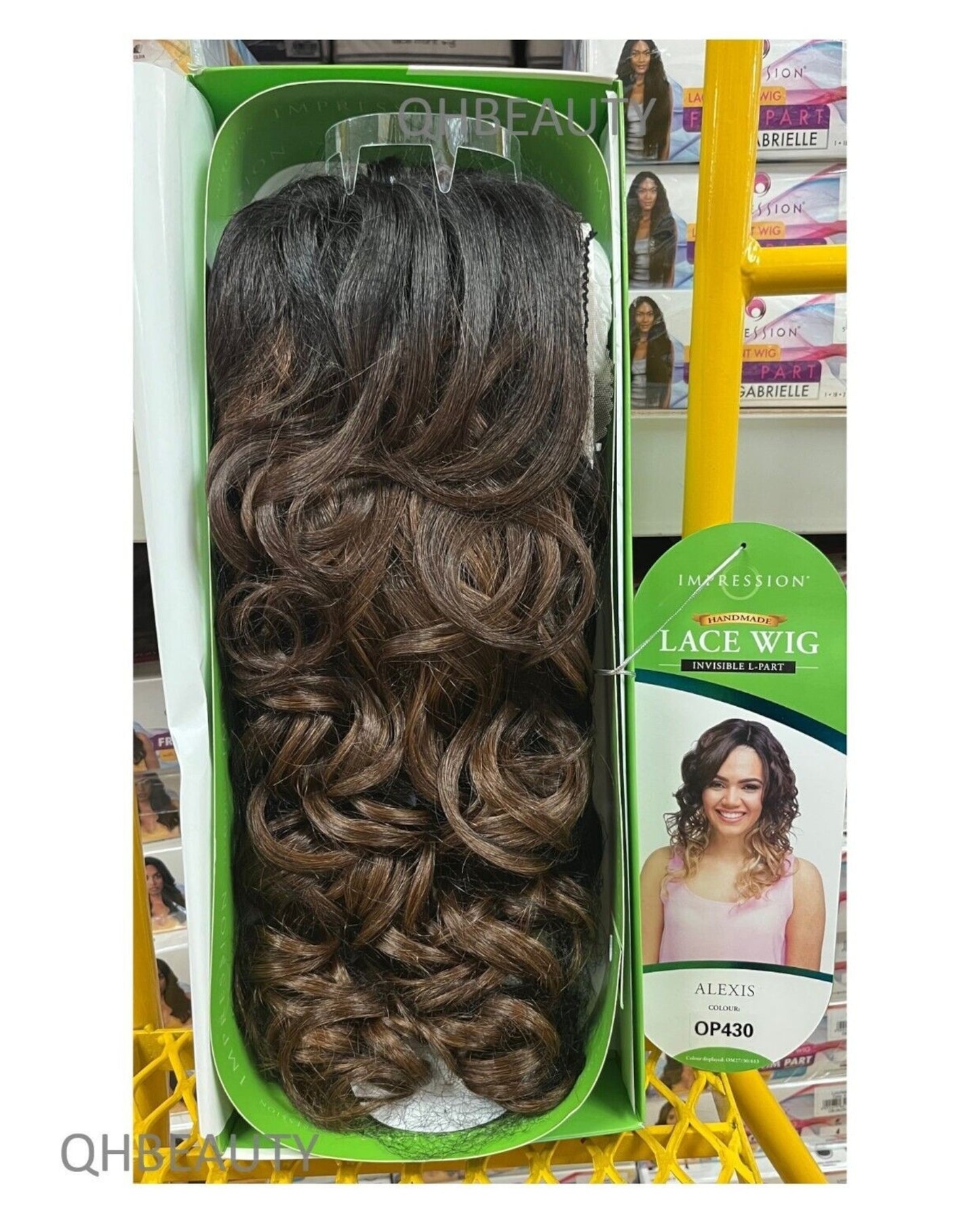 Impression Synthetic Invisible Part Lace Front Long Curly Hair Wig Alexis