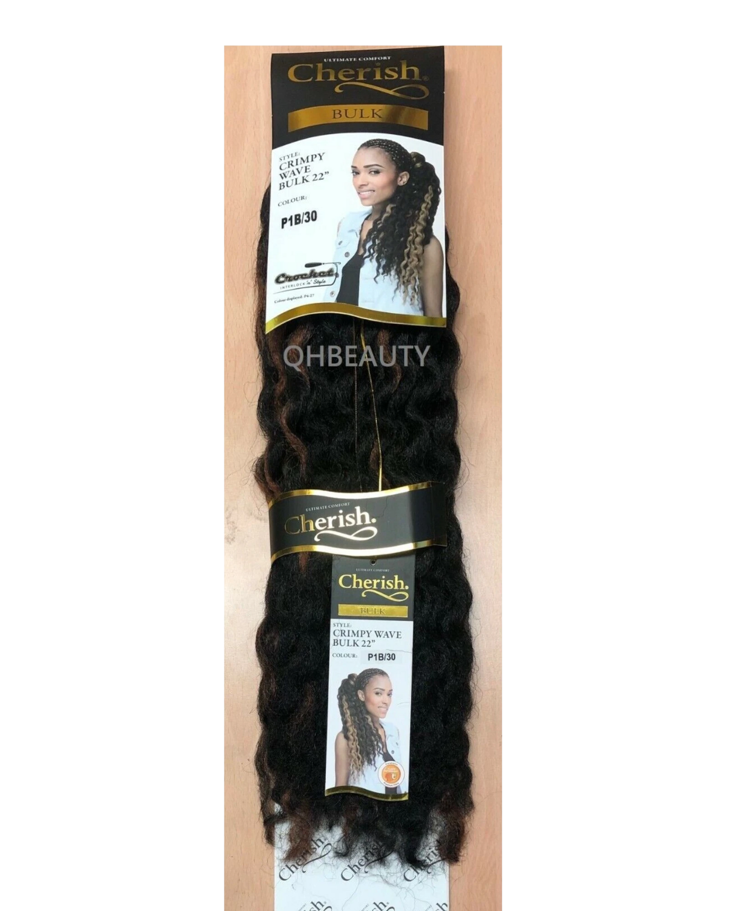 CHERISH SYNTHETIC CROCHET AFRO BULK HAIR EXTENSION BRAIDS - CRIMPY WAVE 22 INCH