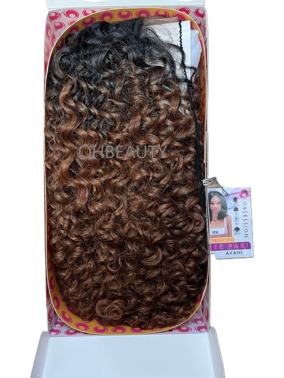 Obsession Synthetic Lace Front Free Part 100% Hand Tied Curly Hair Wig - AVANI