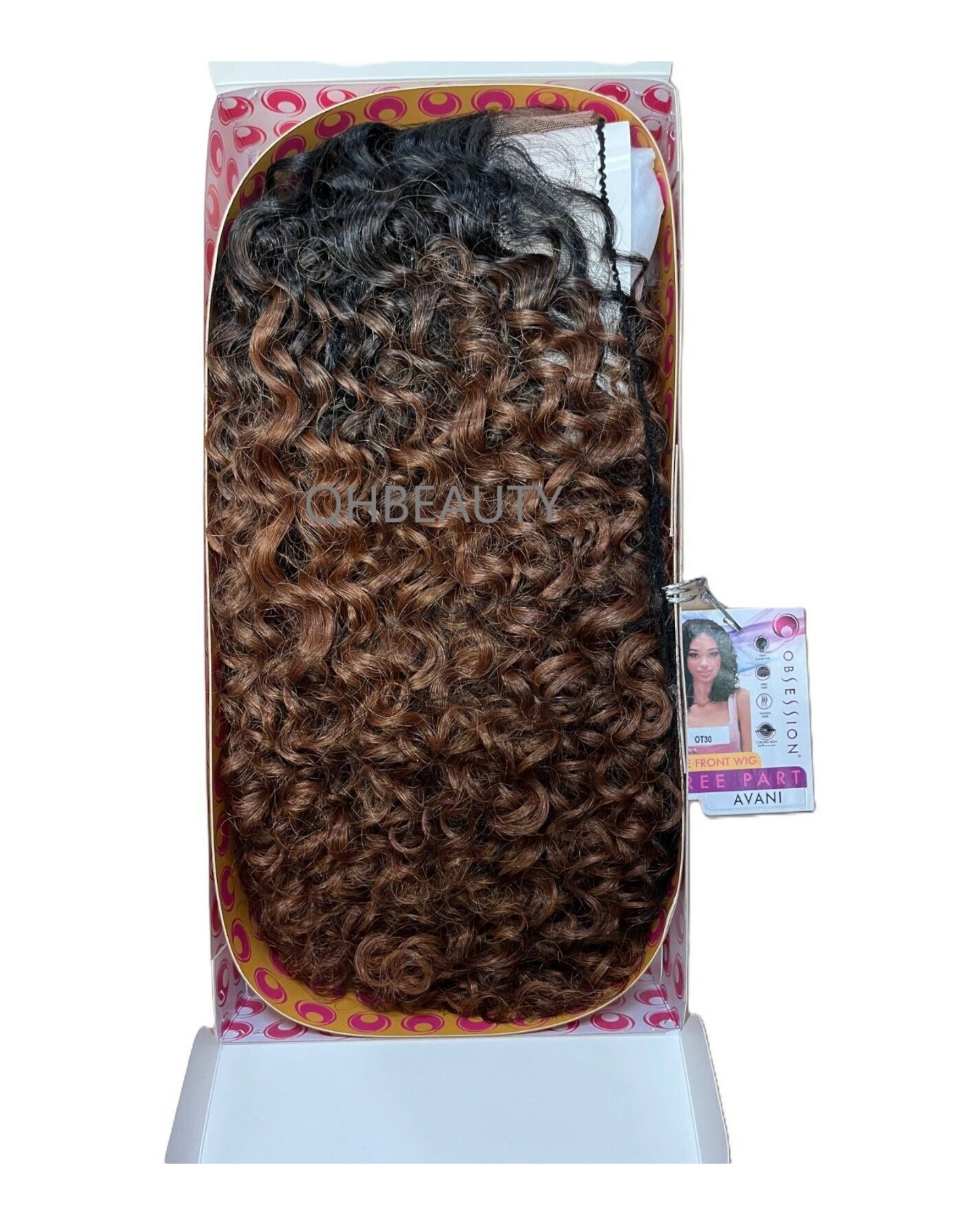 Obsession Synthetic Lace Front Free Part 100% Hand Tied Curly Hair Wig - AVANI