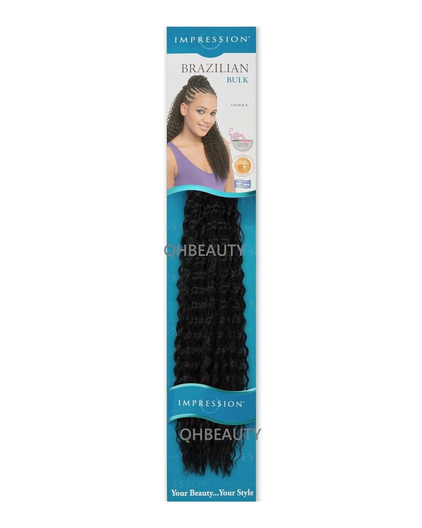 IMPRESSION SYNTHETIC CROCHET LONG HAIR EXTENSION BRAIDS - BRAZILIAN 20 INCH