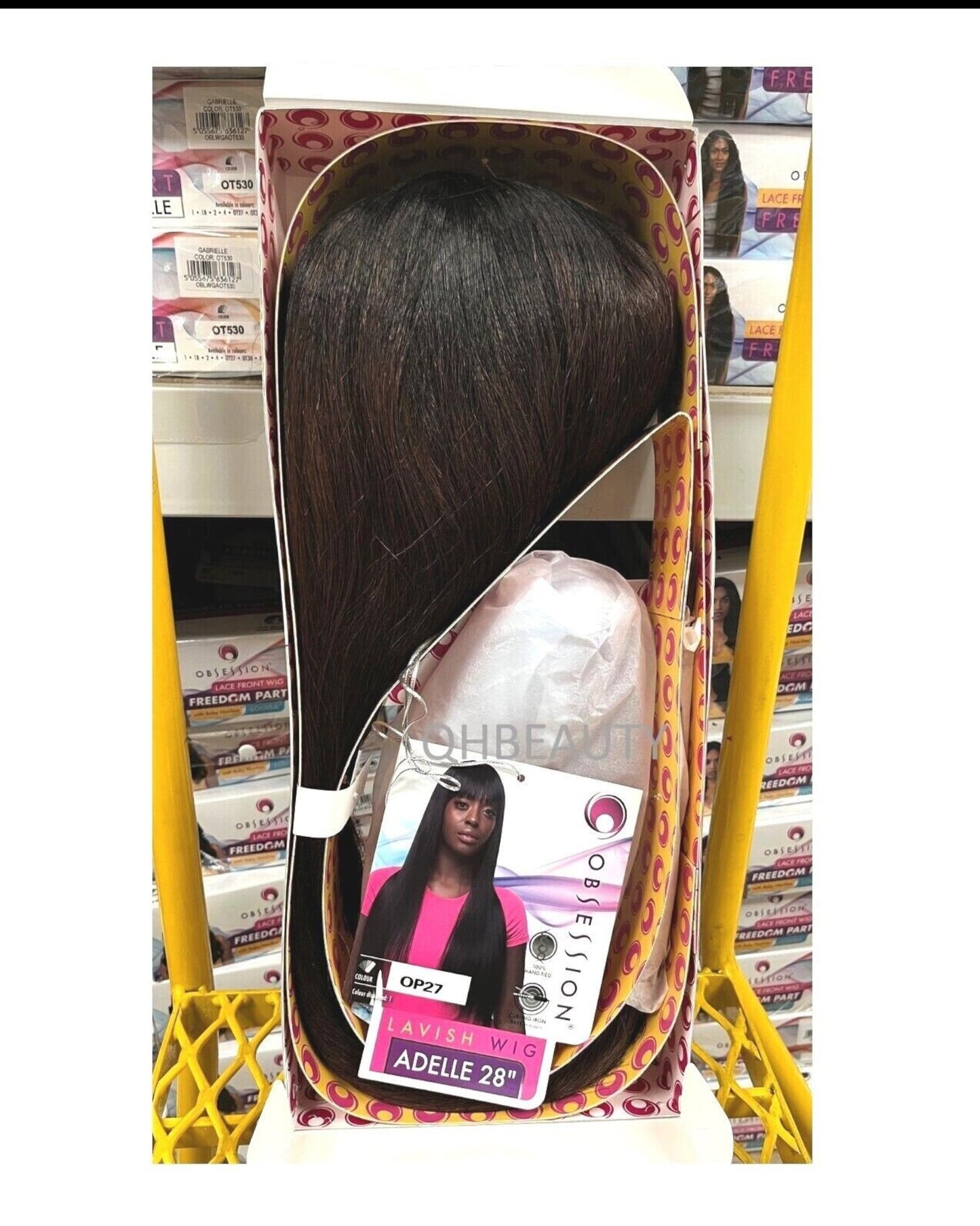 Obsession Synthetic Lavish Straight Long Hand Tied Hair Wig - ADELLE 28 INCHES