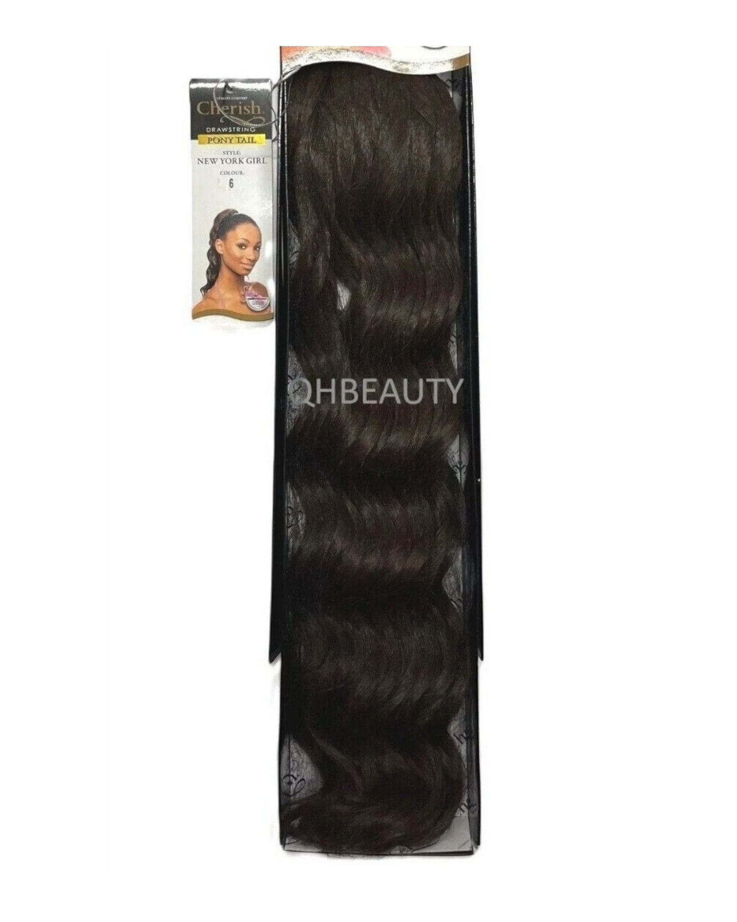 Cherish Synthetic Drawstring Long Curly Hair Extension Ponytail - New York Girl