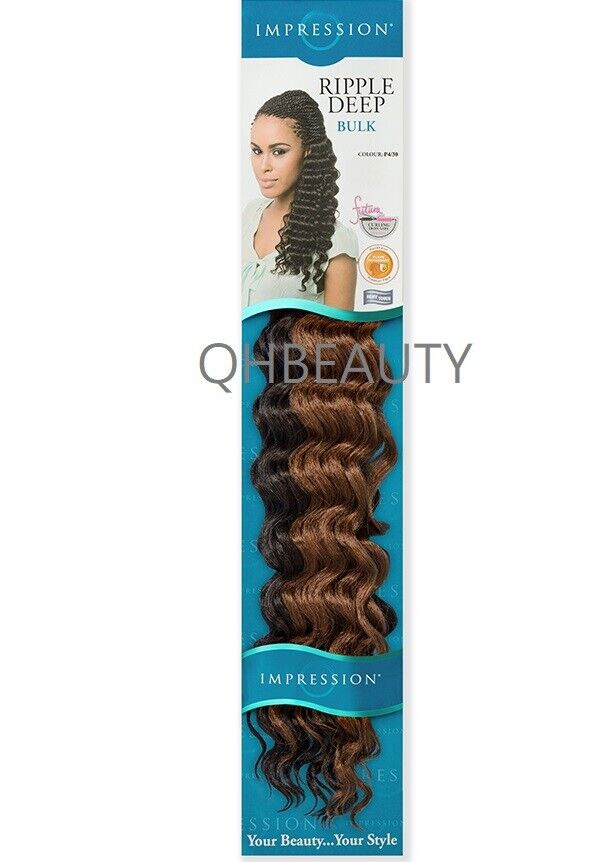 IMPRESSION SYNTHETIC HAIR EXTENSION CROCHET CURLY BRAID - RIPPLE DEEP 20 INCH
