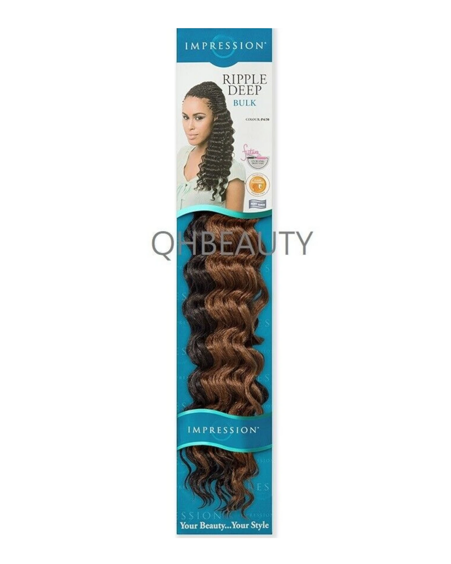 IMPRESSION SYNTHETIC HAIR EXTENSION CROCHET CURLY BRAID - RIPPLE DEEP 20 INCH