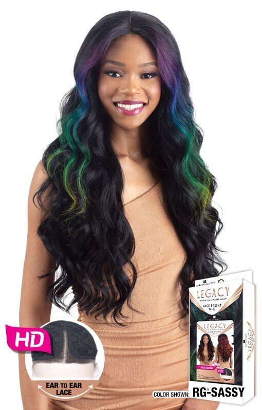 Shake N Go Legacy Human Hair Blend Hd Lace Front Curly Wig - FANTASIA