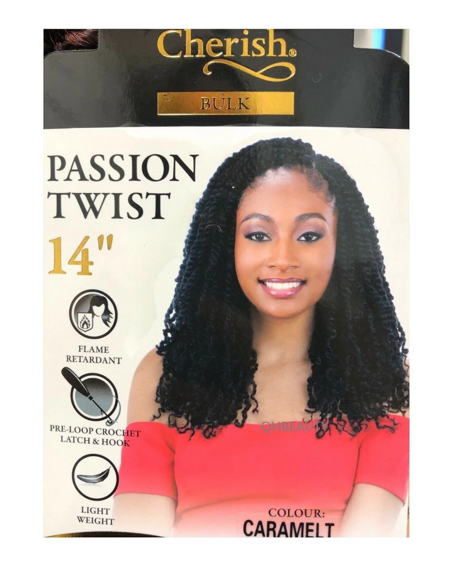 CHERISH SYNTHETIC PRE LOOPED BRAID CURLY HAIR EXTENSIONS - PASSION TWIST 14''