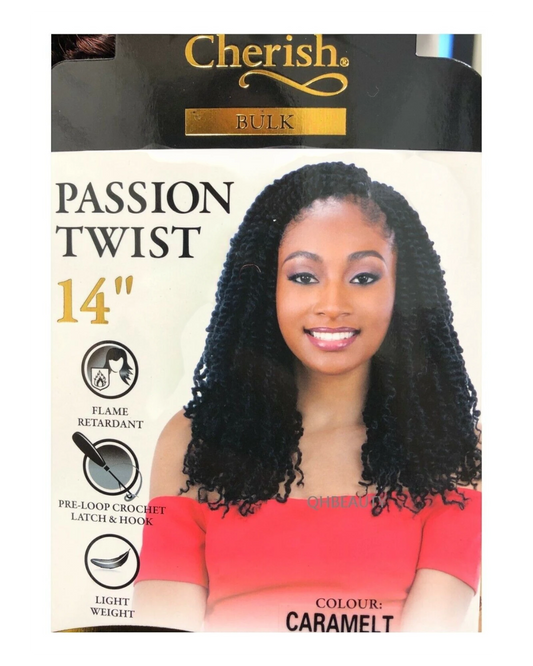 CHERISH SYNTHETIC PRE LOOPED BRAID CURLY HAIR EXTENSIONS - PASSION TWIST 14''