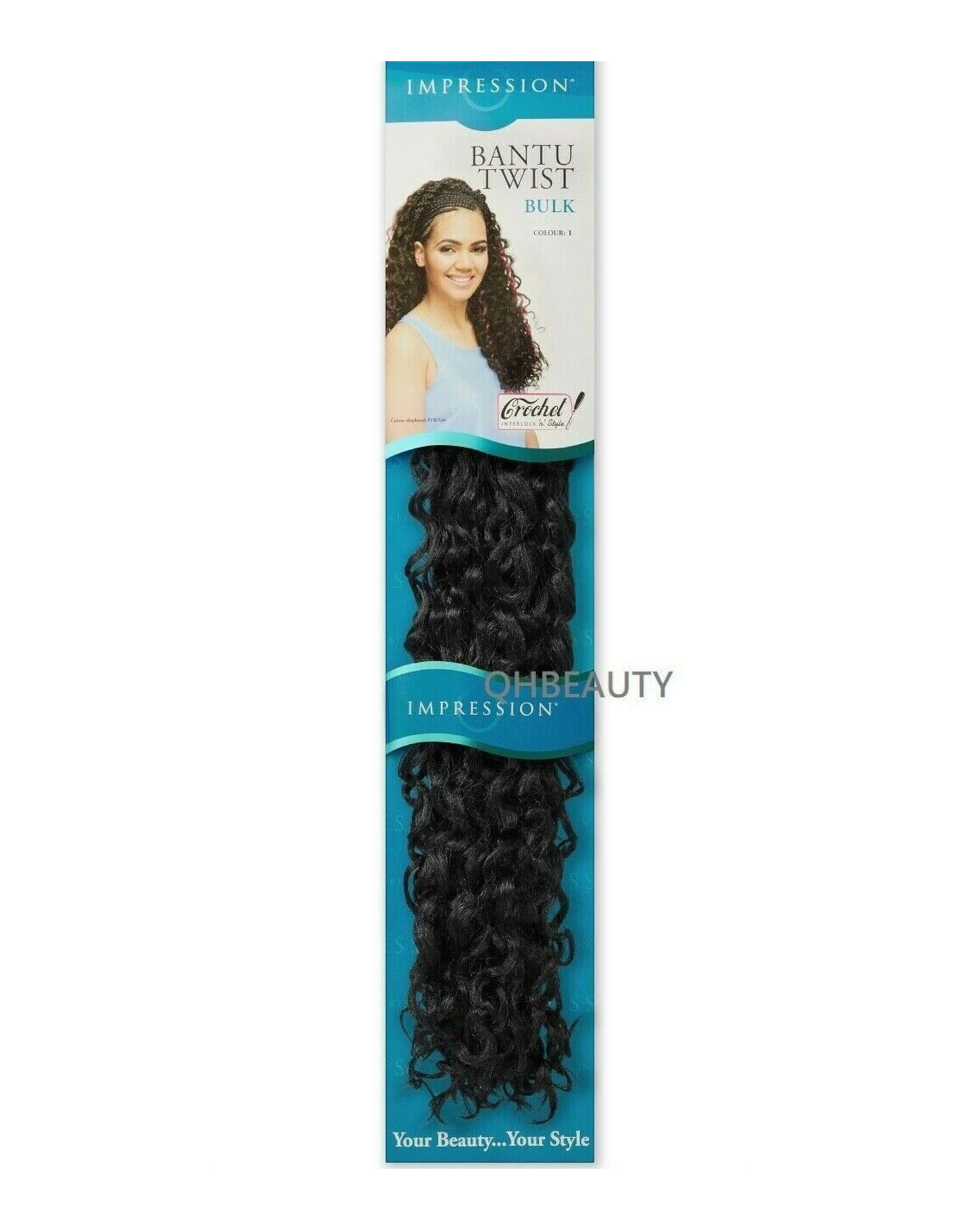 IMPRESSION SYNTHETIC CROCHET BRAIDS HAIR EXTENSIONS - BANTU TWIST BULK