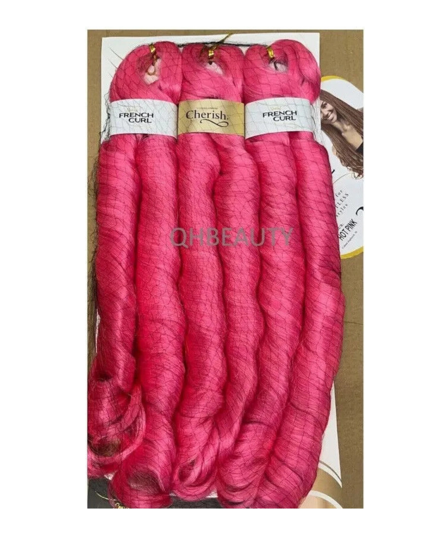 CHERISH SYNTHETIC HAIR EXTENSION BRAID - 3 x SPIRAL FRENCH CURL 22 & 28 INCHES