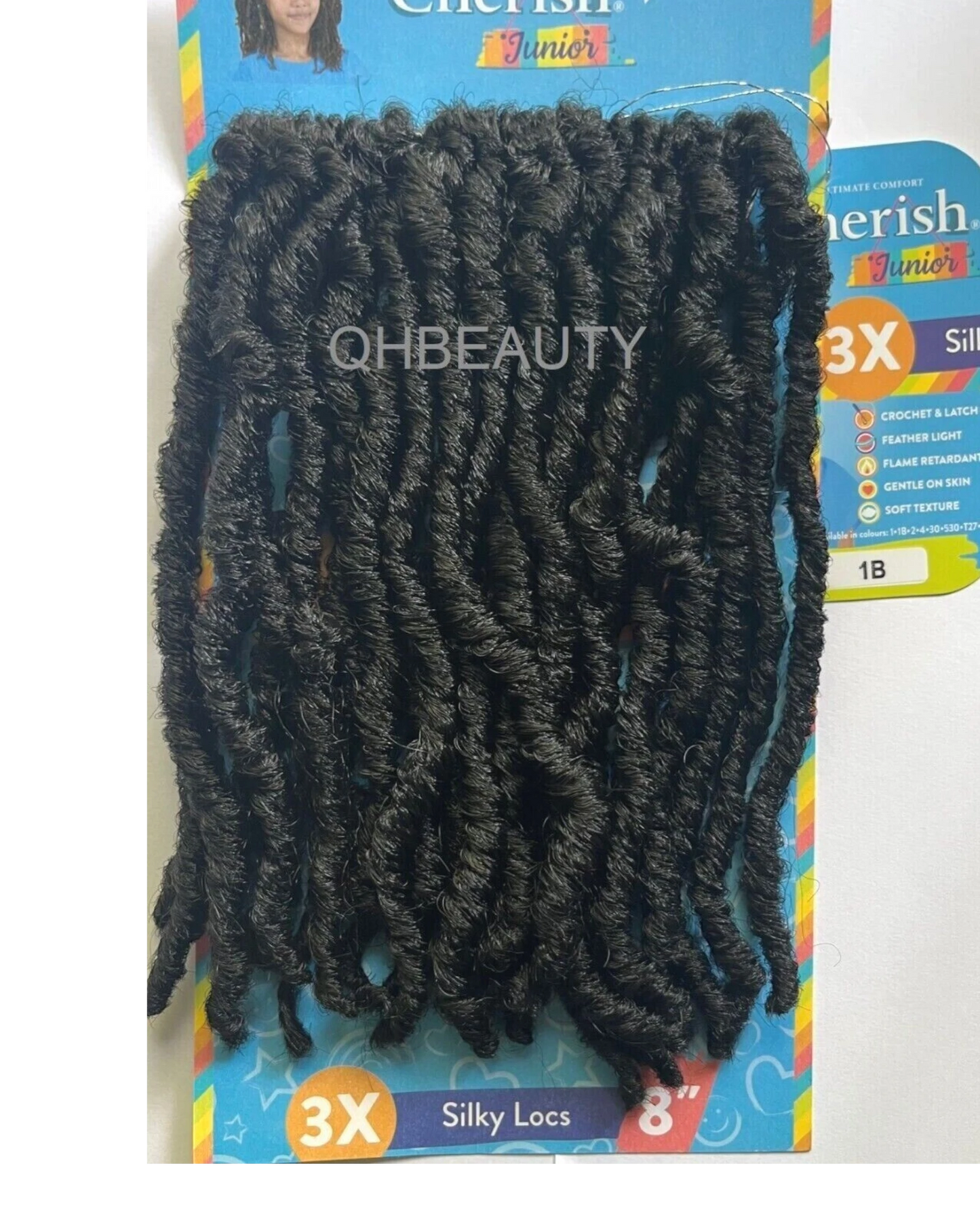 CHERISH SYNTHETIC JUNIOR KIDS CROCHET BRAID HAIR EXTENSION - SILKY LOCS 8 INCH