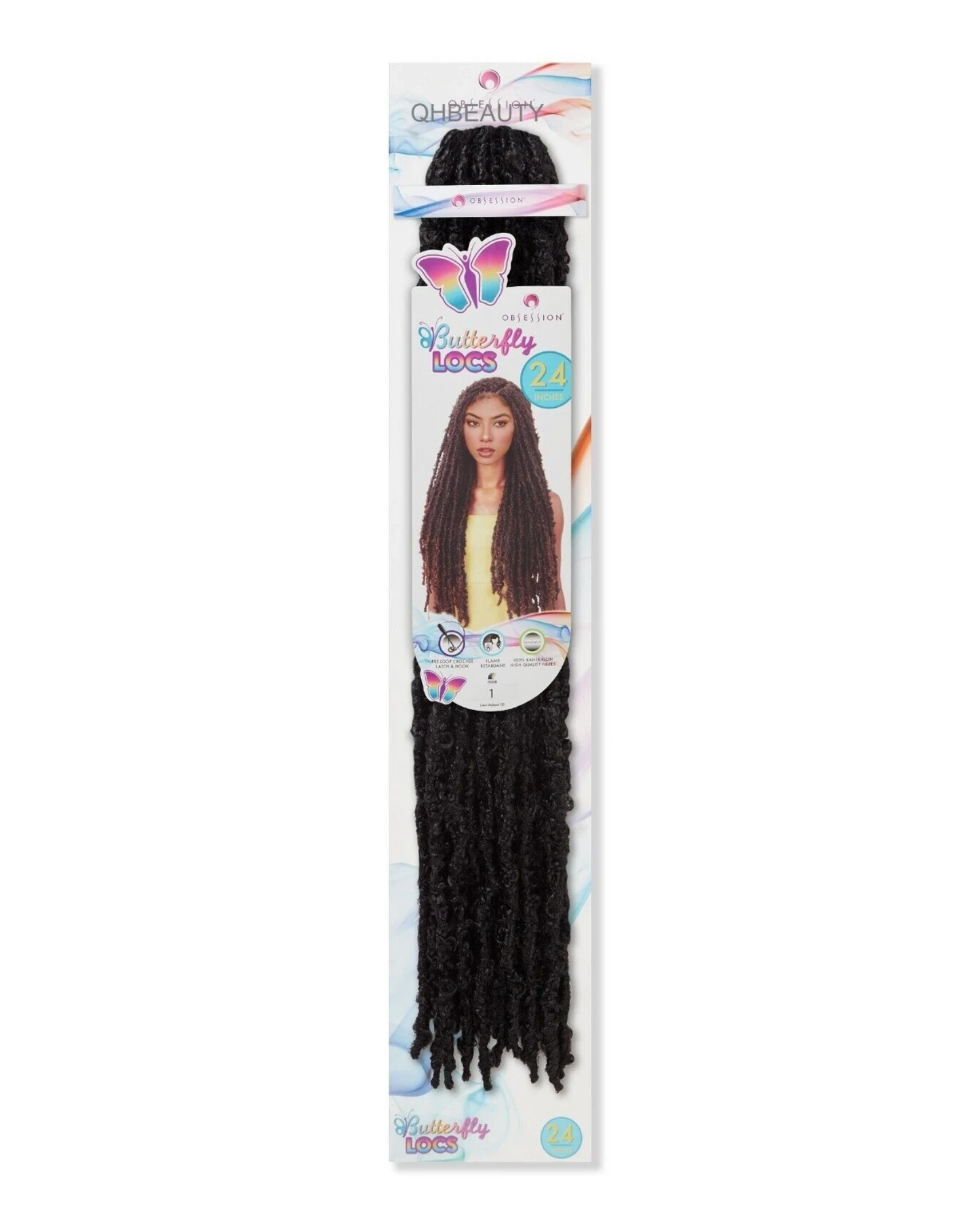 OBSESSION SYNTHETIC CROCHET HAIR EXTENSION PRE LOOP BRAID - BUTTERFLY LOC 24''