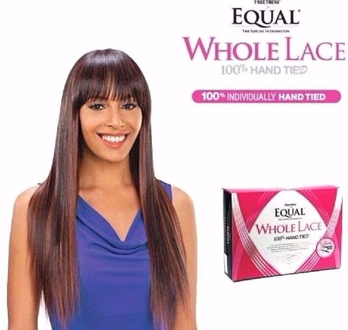 FreeTress Synthetic Equal  Hand Tied Whole Lace straight hair Wig - MOONSTONE