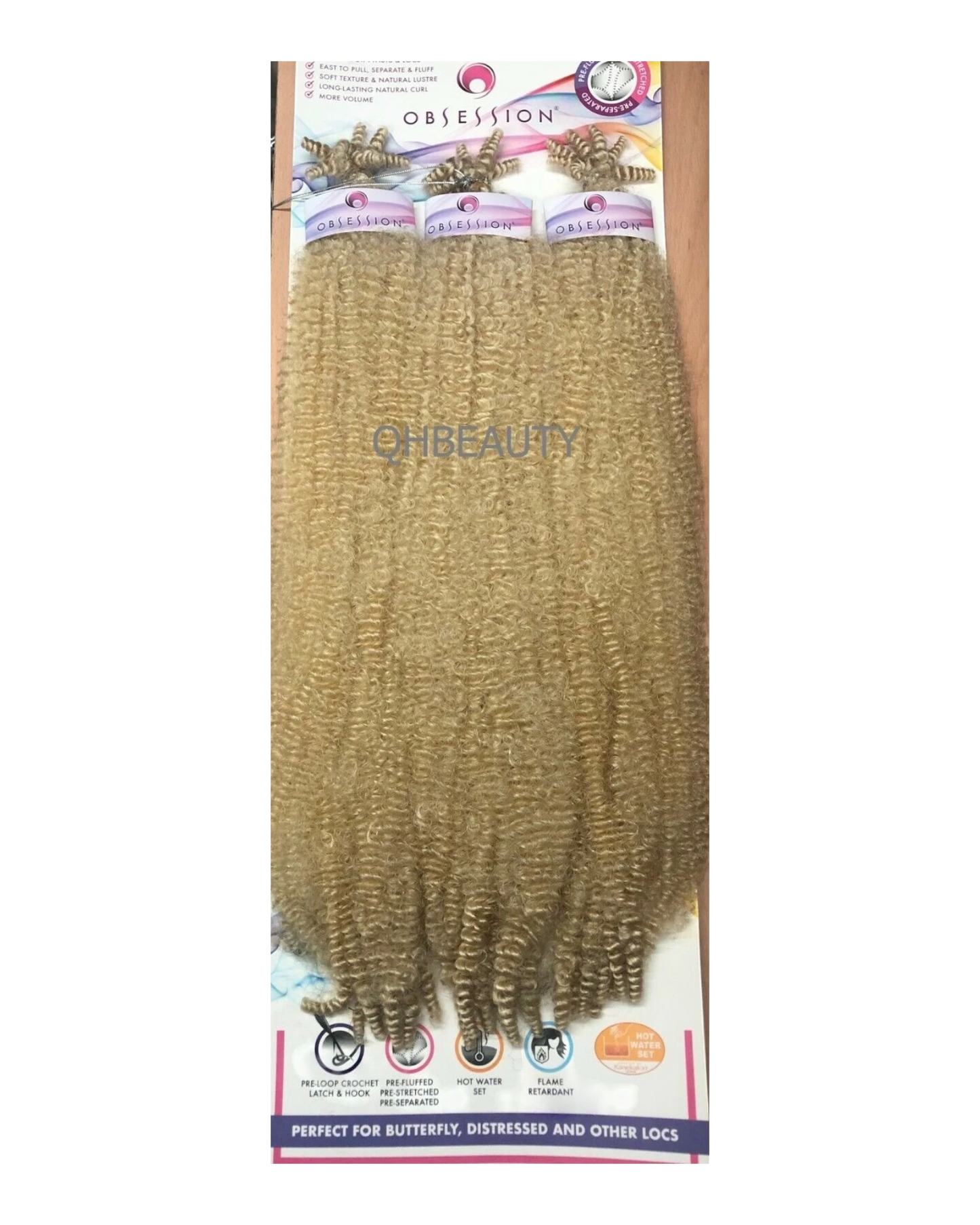 OBSESSION SYNTHETIC CROCHET BRAID 3X PRE-FLUFFED - POPPIN TWIST 28 INCHES
