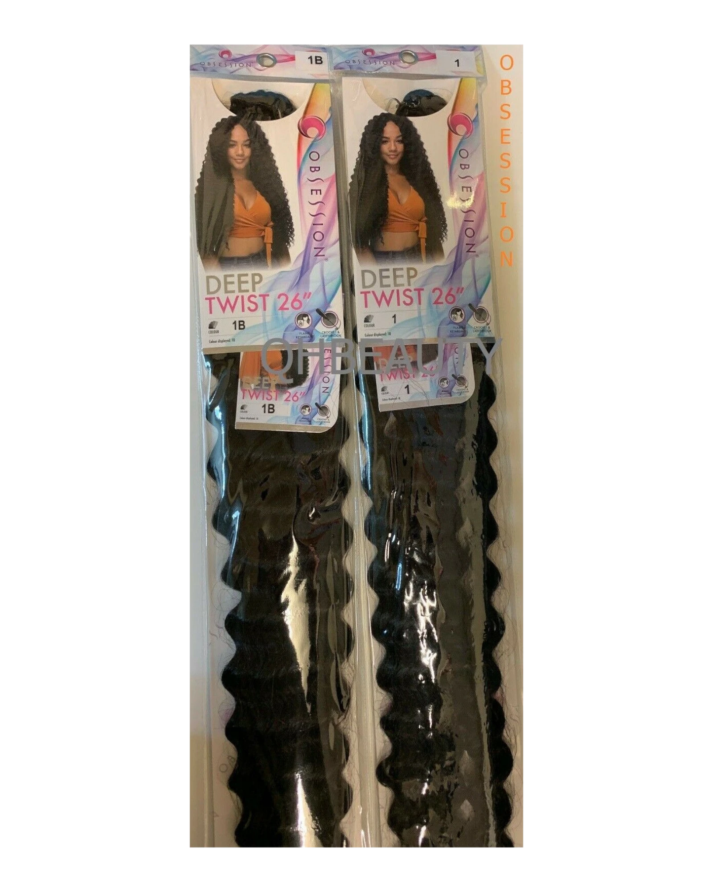 Obsession Synthetic long Curly Crochet Braid Hair Extension - Deep Twist 26 inch