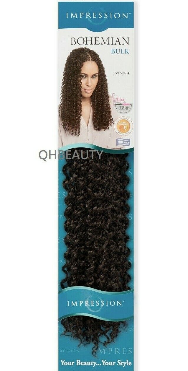 IMPRESSION SYNTHETIC CROCHET CURLY BRAID HAIR EXTENSION - BOHEMIAN 20 INCHS