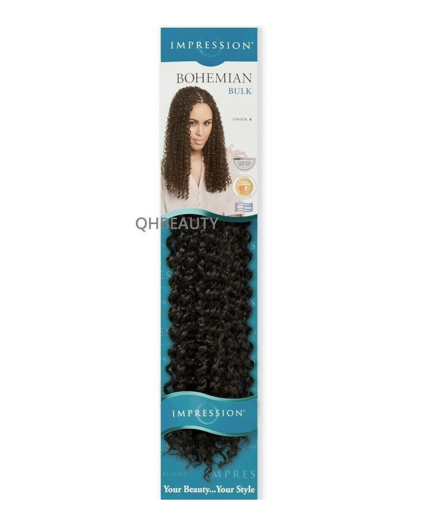 IMPRESSION SYNTHETIC CROCHET CURLY BRAID HAIR EXTENSION - BOHEMIAN 20 INCHS